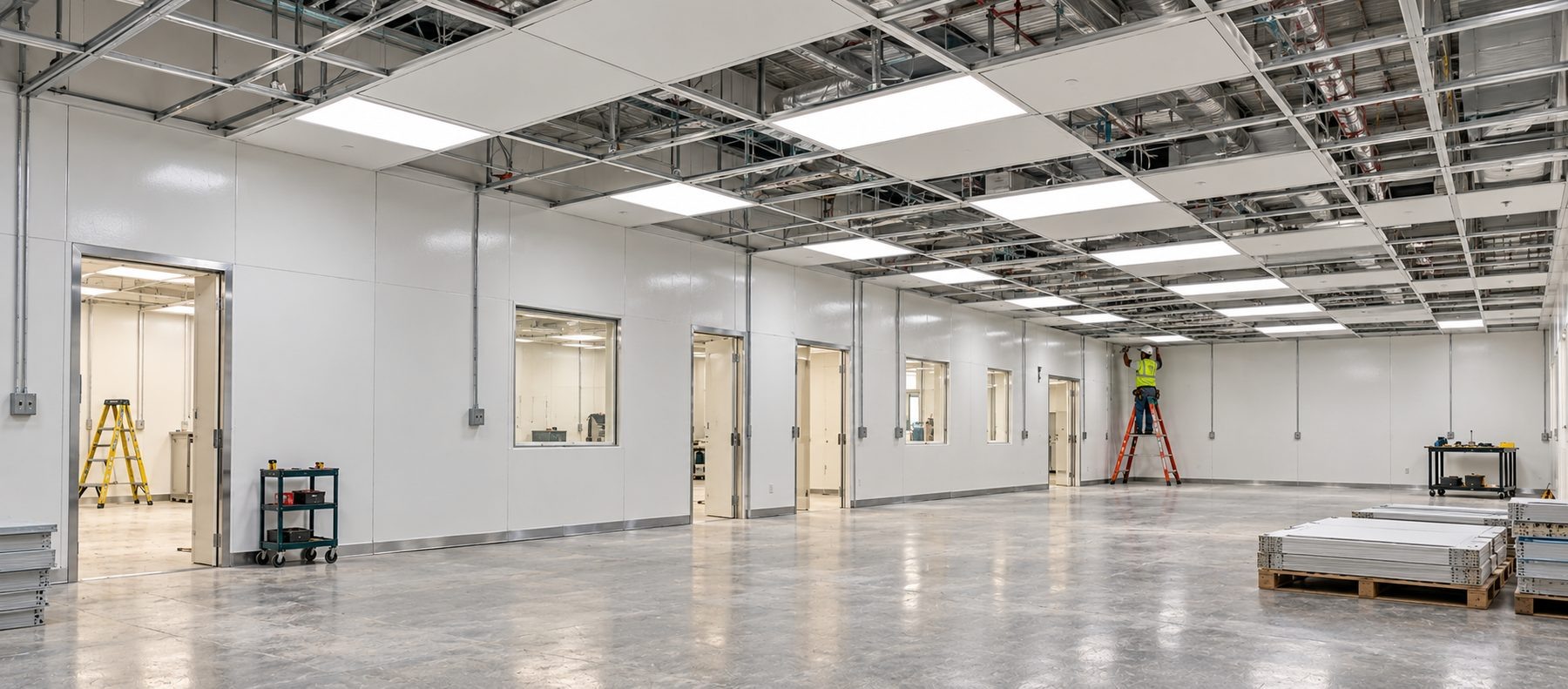 Controlled environment under construction